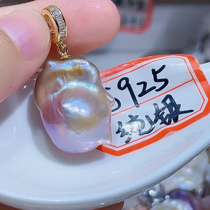 淡水珍珠银S925镶嵌颈饰