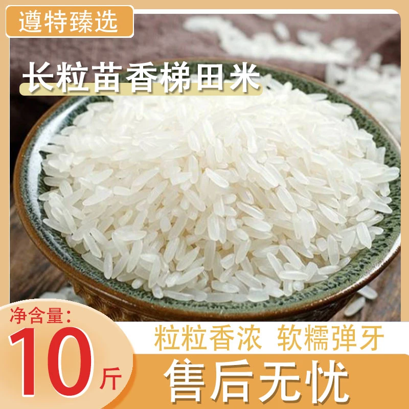 【遵特优选】10斤长粒苗香梯田大米直供粒粒分明自然飘香