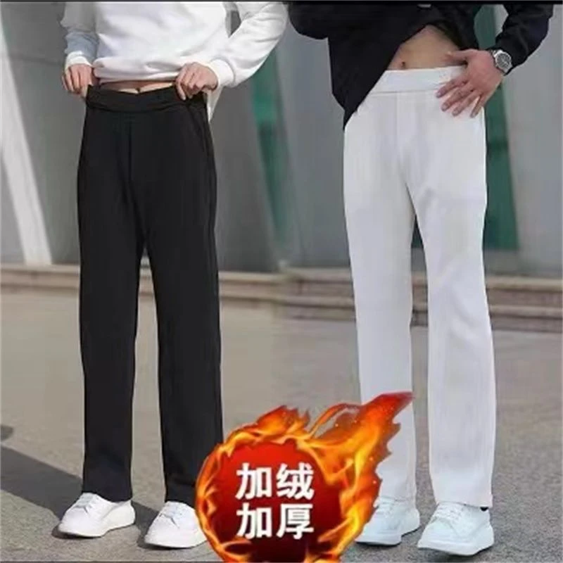 秋冬季新款灯芯绒男士休闲加绒加厚宽松秋季男士灯芯绒宽松九分裤