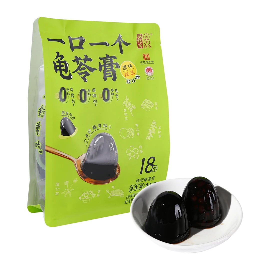 双钱 一口一个龟苓膏 540g(原味30g*9+红豆味30g*9) 沃尔玛小时达 同城配送