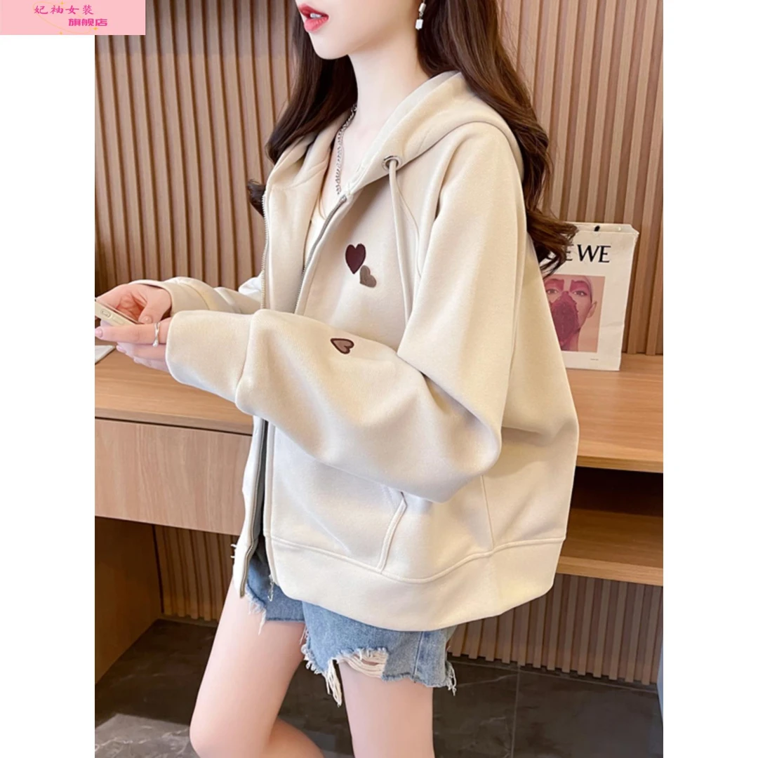 妃袖2025女士外套新韩式宽松设计小众开衫休闲百搭潮流韩版运动衫