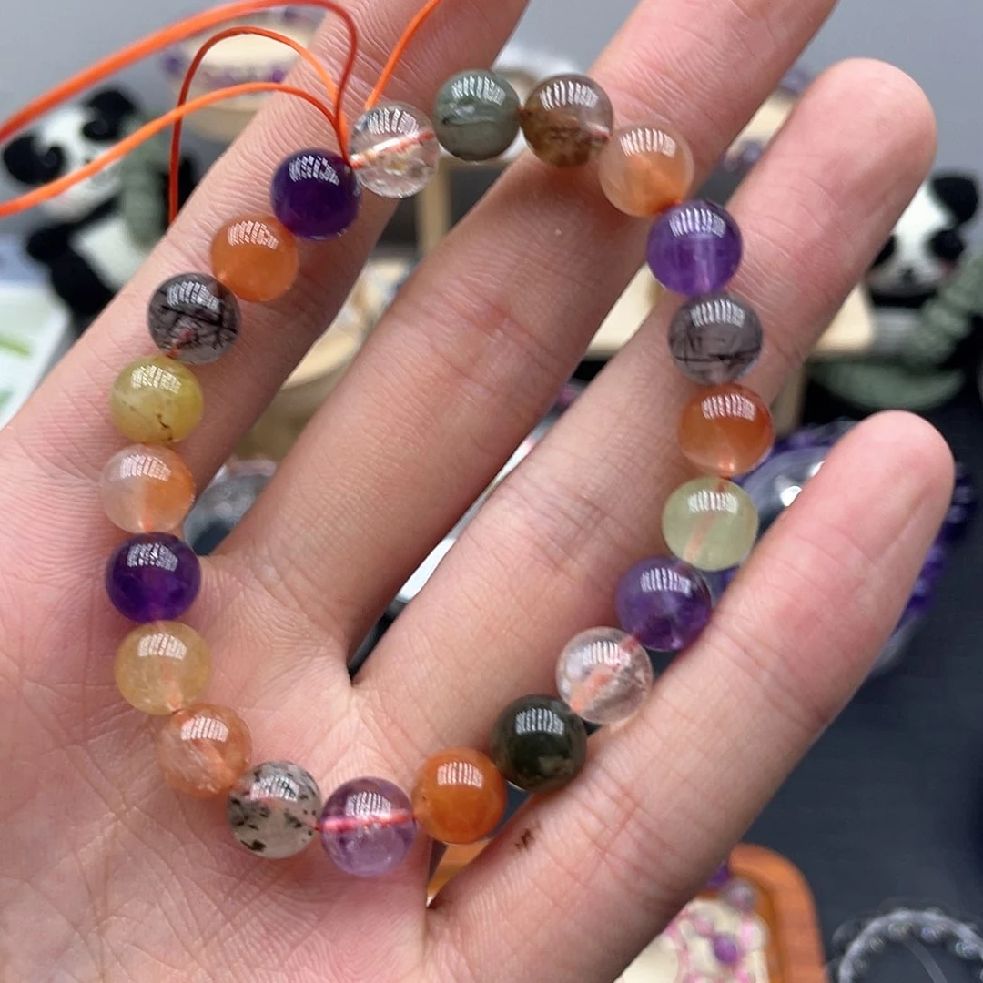 水晶手链未镶嵌发晶多宝