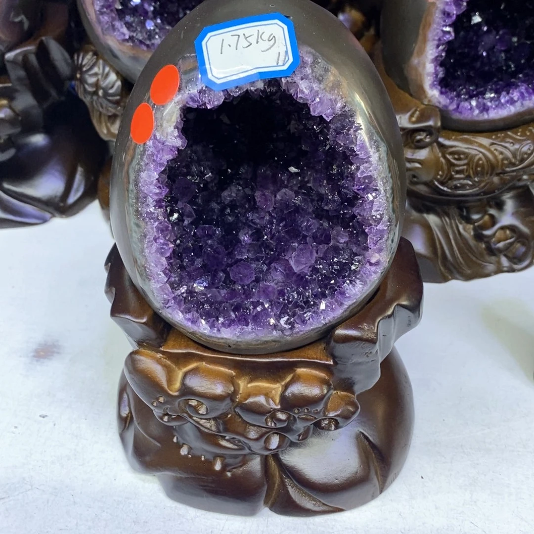 紫晶摆件未镶嵌雪**石好好