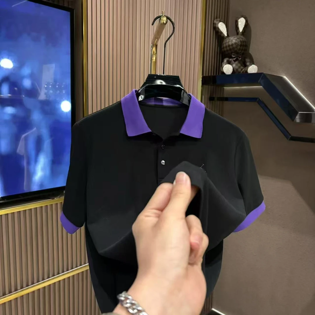 【梅】YU-25001夏季新款运动简约商务POLO衫弹力透气速干百搭T恤男