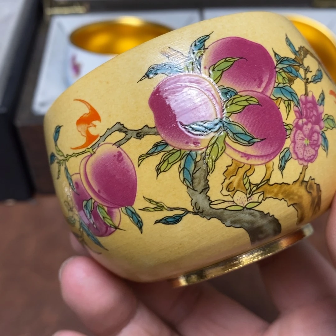 五福临门九桃杯主人杯