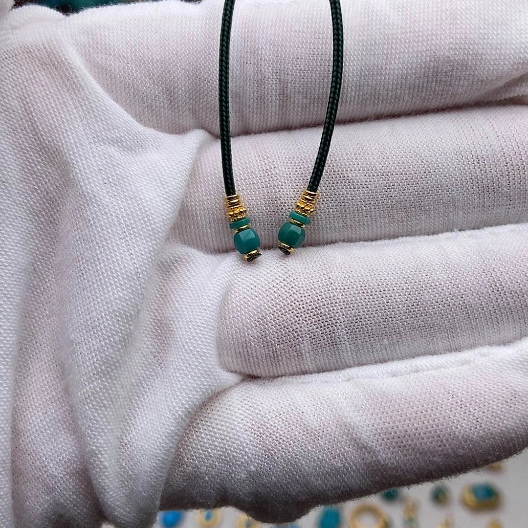 绿松石18K金镶嵌绿松石配饰h