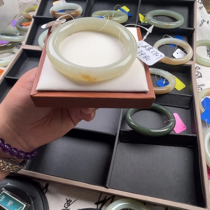 未镶嵌手镯和田玉玲珑美镯58.3