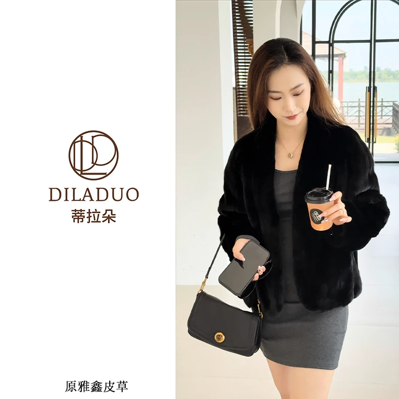 蒂拉朵海宁皮草气质工艺水貂皮草外套品质水貂貂毛皮草貂皮大衣