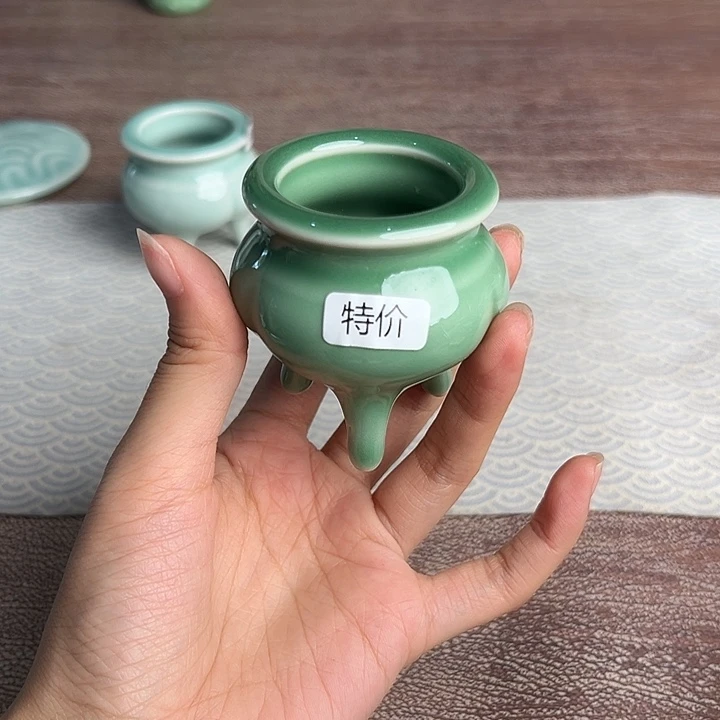 龙泉云间青瓷小米茶器
