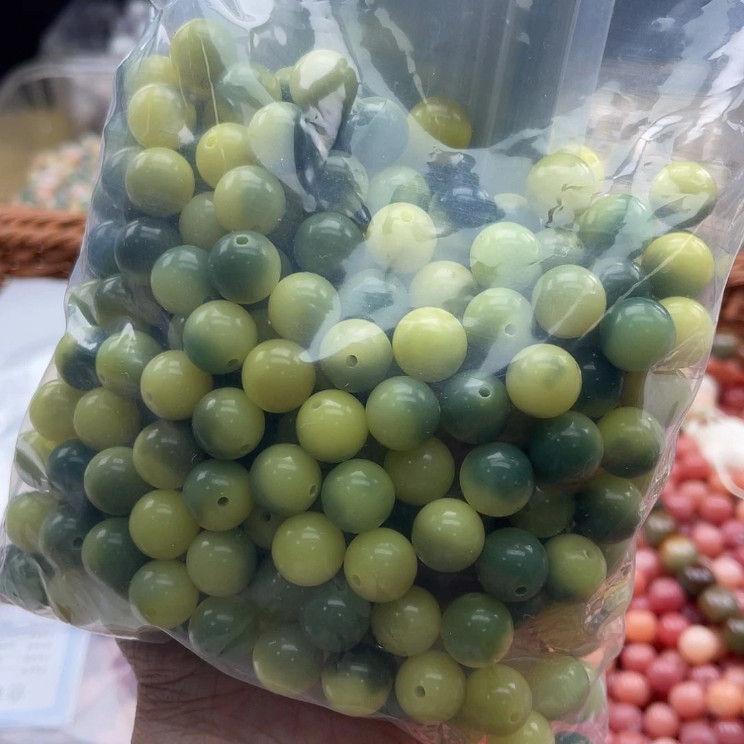 白玉菩提吊坠A/11mm/180颗锅底