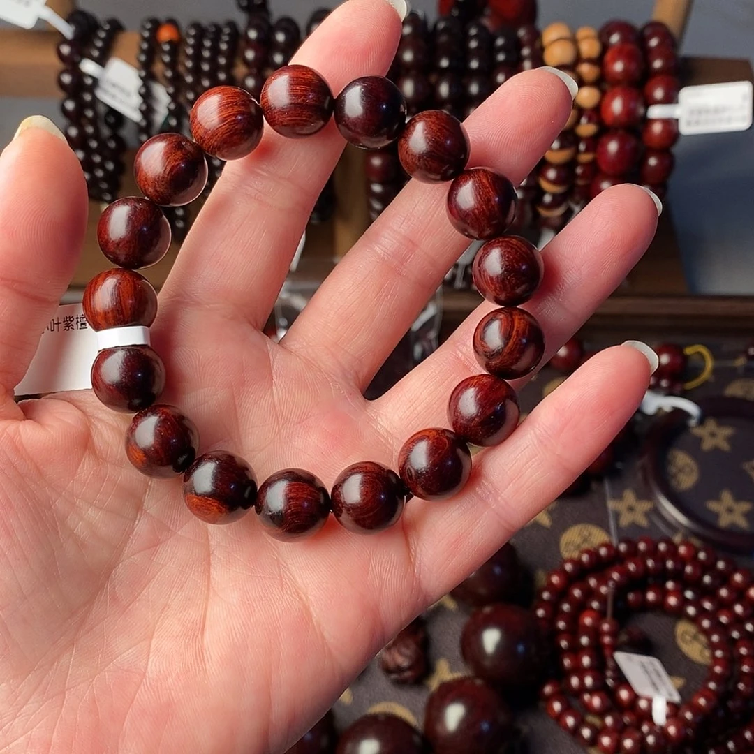 手串/手链小叶紫檀瑕疵珠：小叶紫檀1.2/17颗