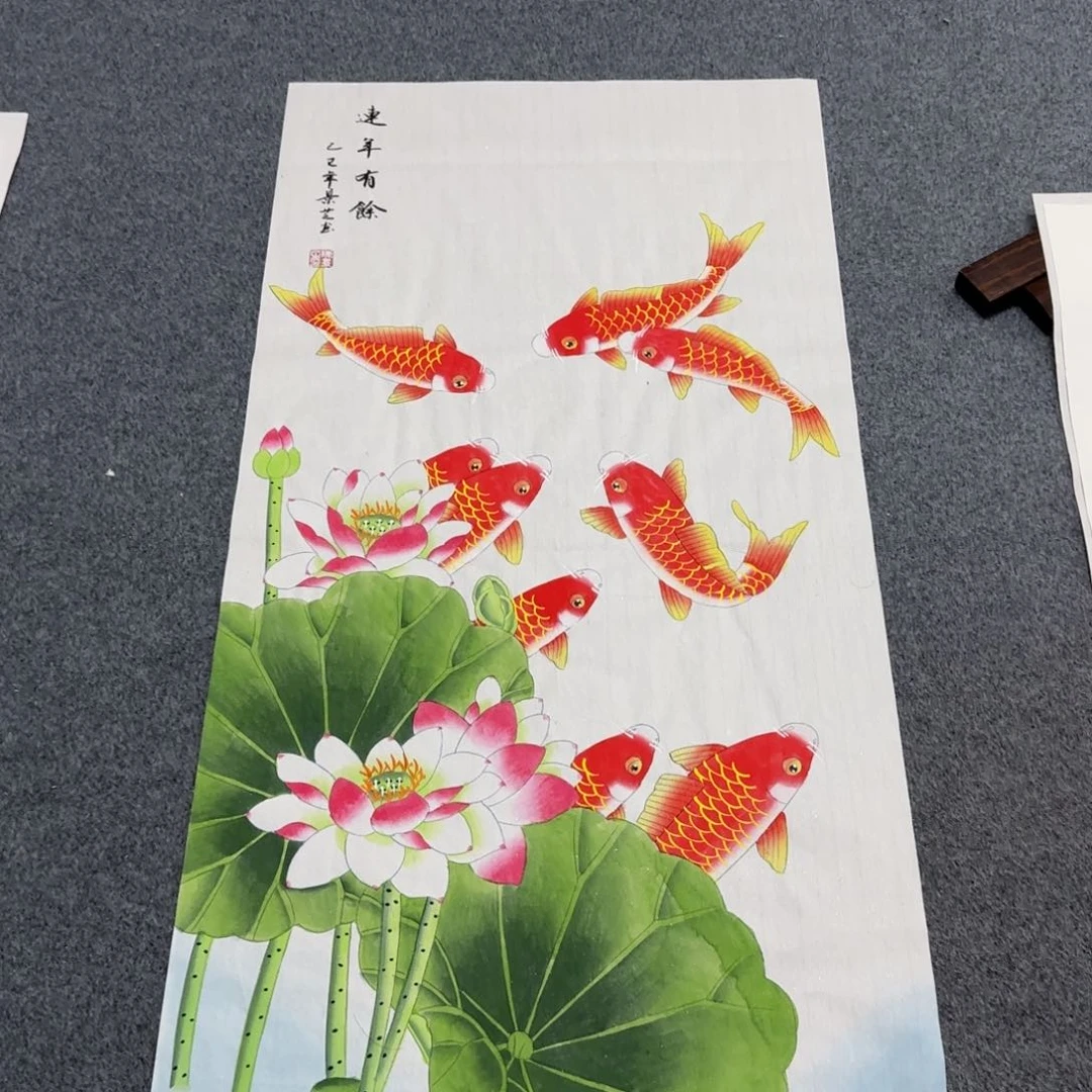 国画尺寸50X100手绘作品