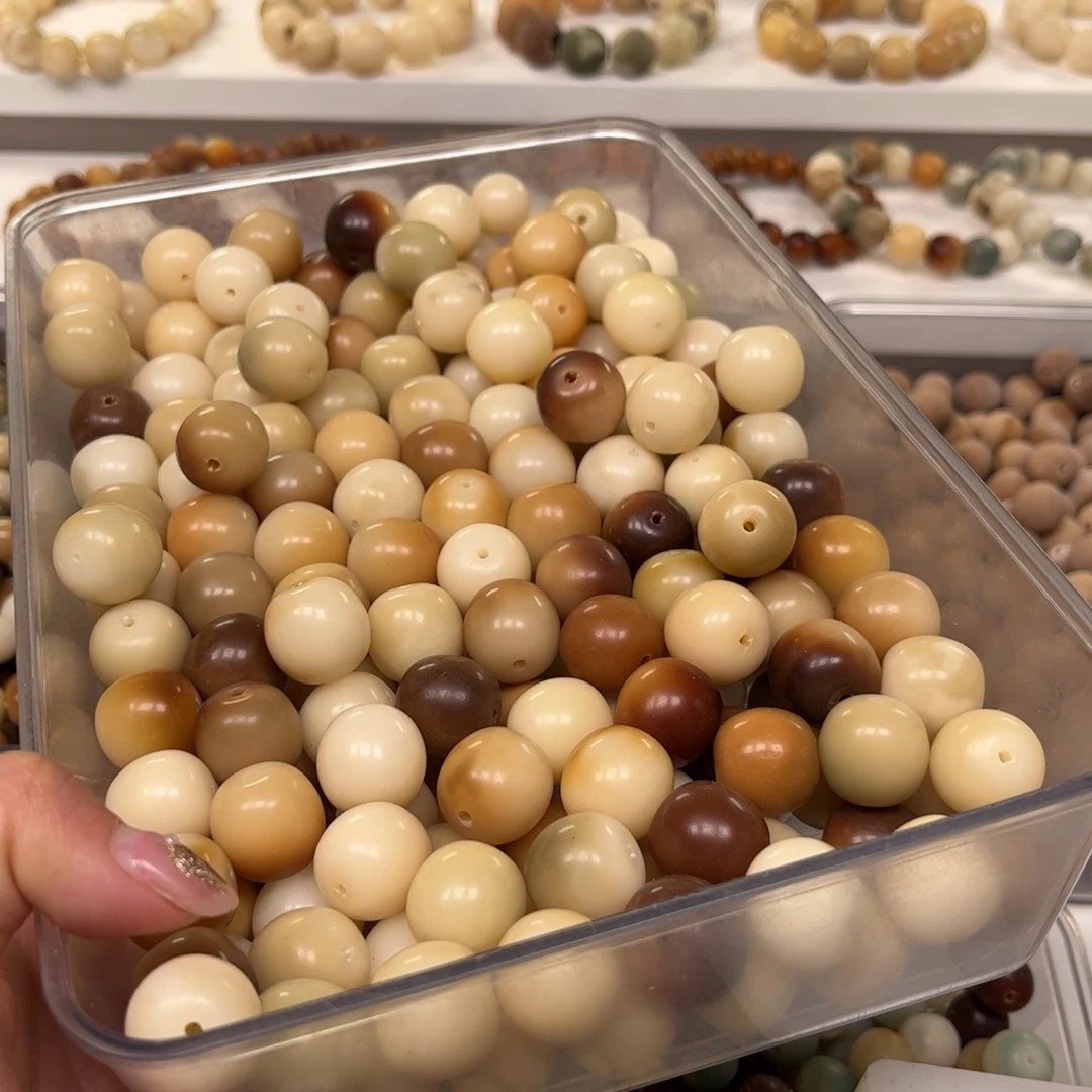 白玉菩提手串干磨14颗卡18的