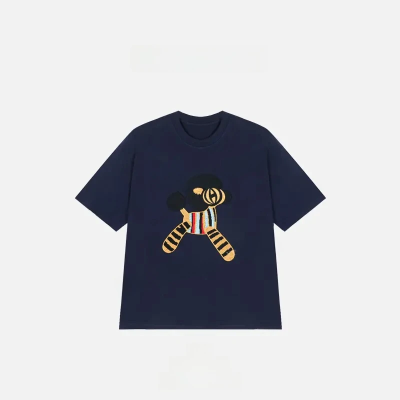 [现货]【汪星密语】夏季圆领宽松立体小马短袖T恤时尚