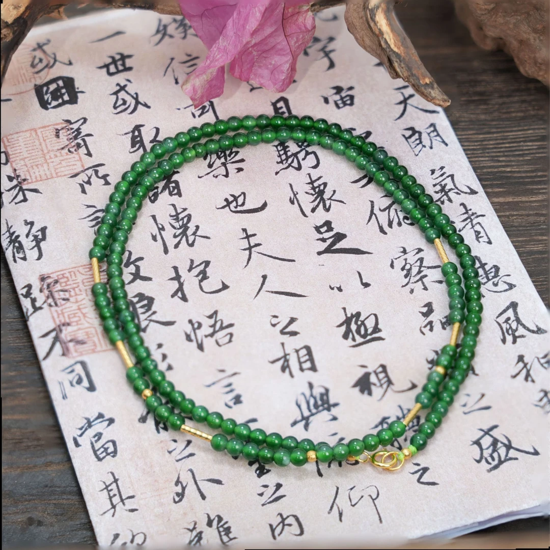 Fiilo 「小满项链」定制设计款 正阳绿翡翠项链 多样性发一