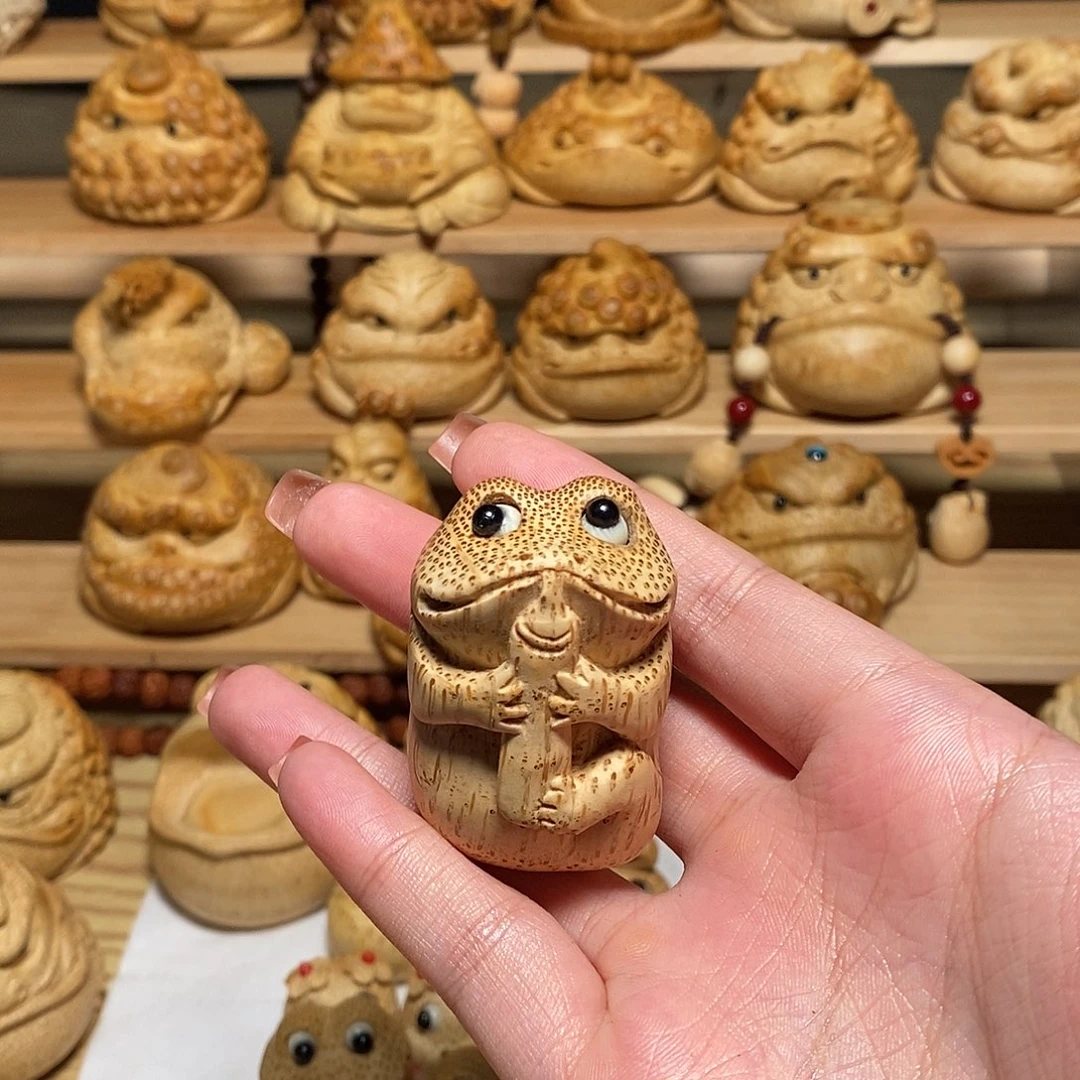 啊***香榧木竹根雕————
