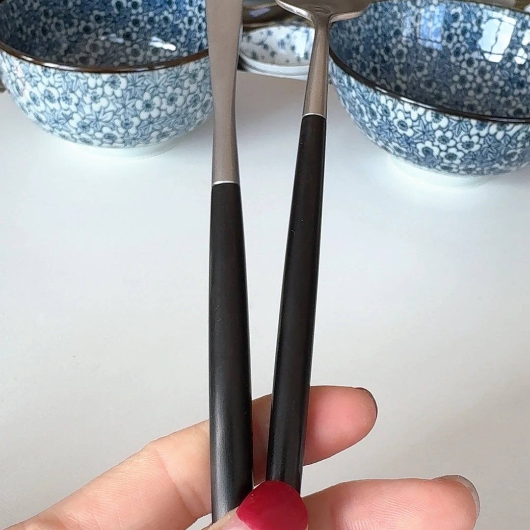 瓷片不锈钢刀叉2件套