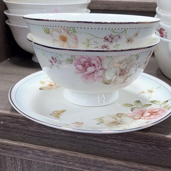 景德镇盘子一个面碗2个微瑕不退不换