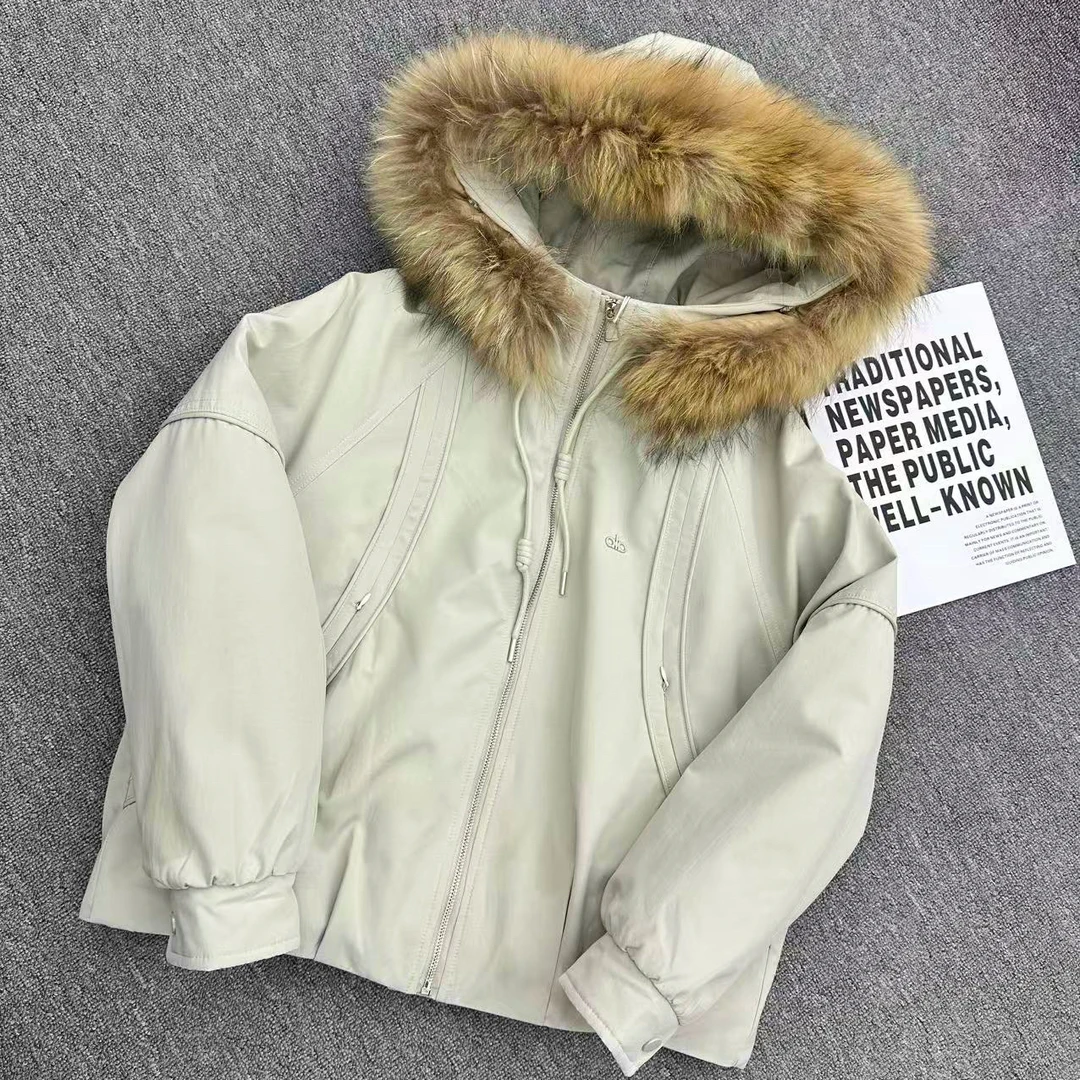 8659毛毛领加绒工装休闲外套（衣长62左右）