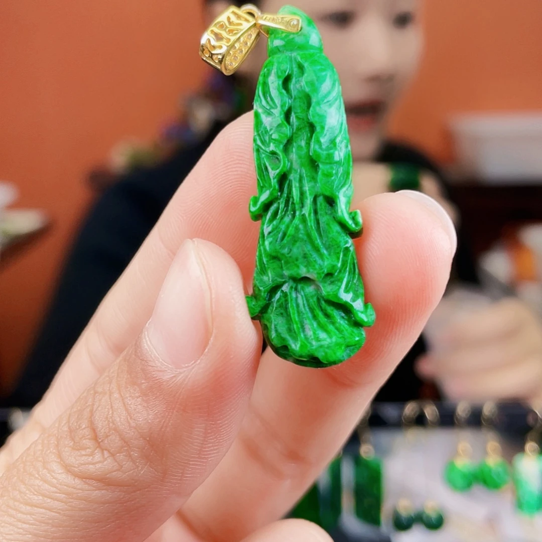 翡翠未镶嵌耳饰饰品