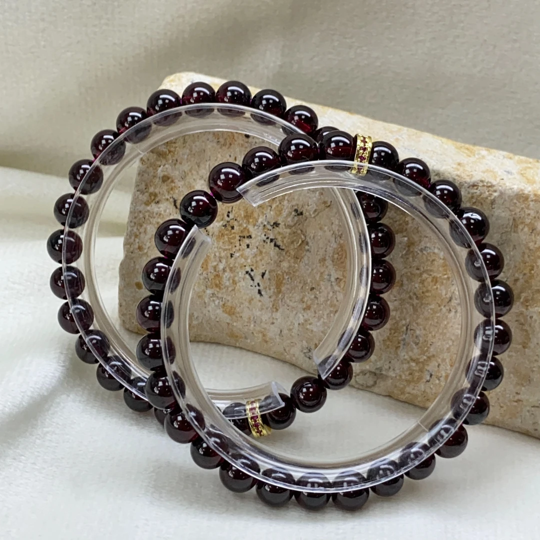 【星浩珠宝】石榴石DIY手串21-10T92K59【多样性发一件】6mm