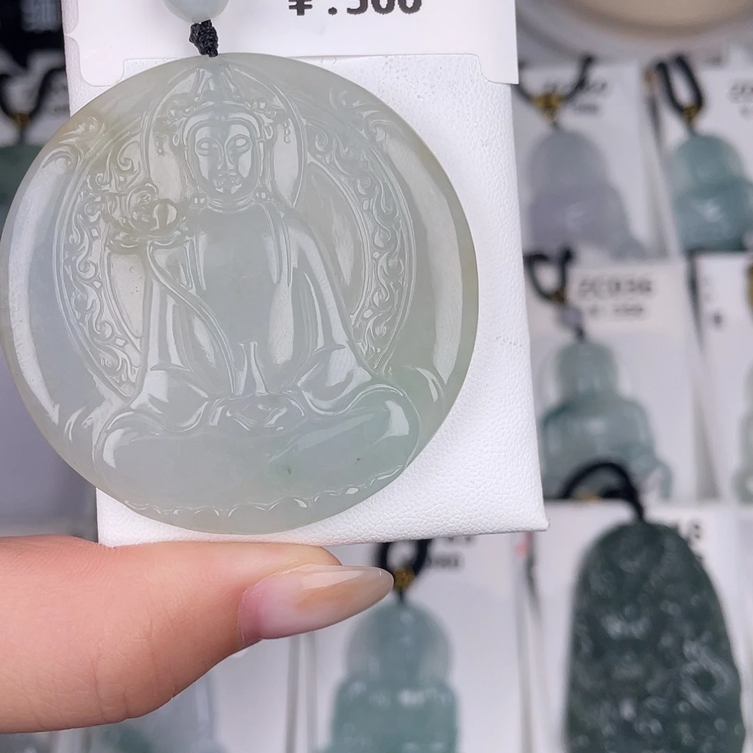 翡翠未镶嵌颈饰zc021