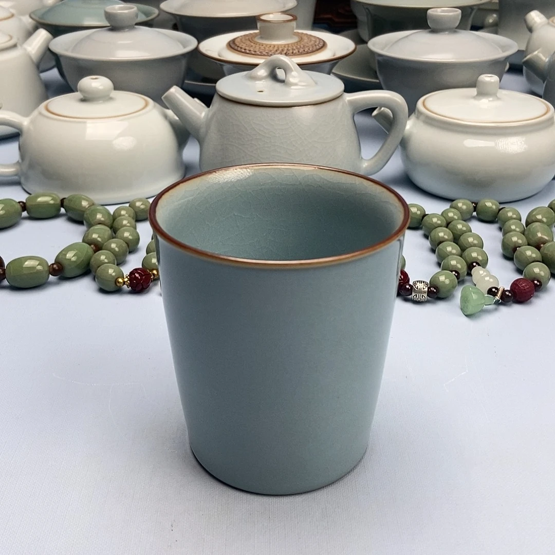 杯天青微蓝可乐杯原矿原釉原产地