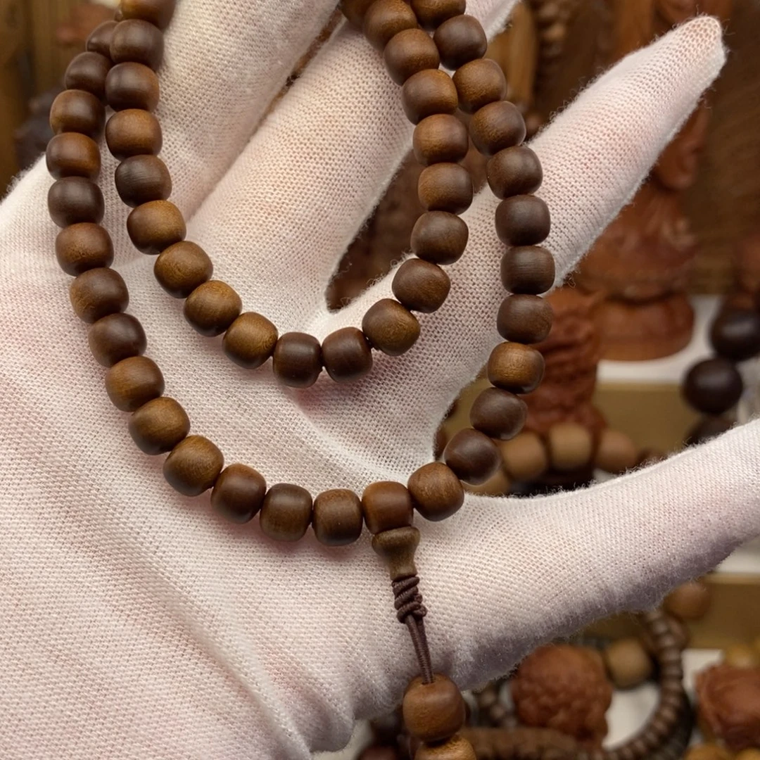 银***雅手串/手链檀香木迈索尔老山檀香0607双圈奶香