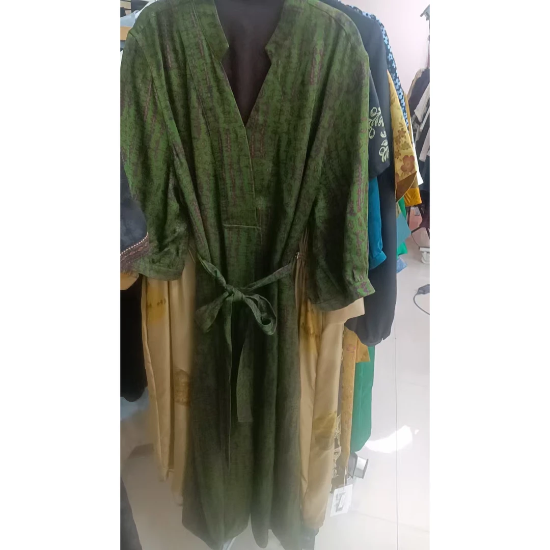 陌妆香云纱连衣裙孤品C6201