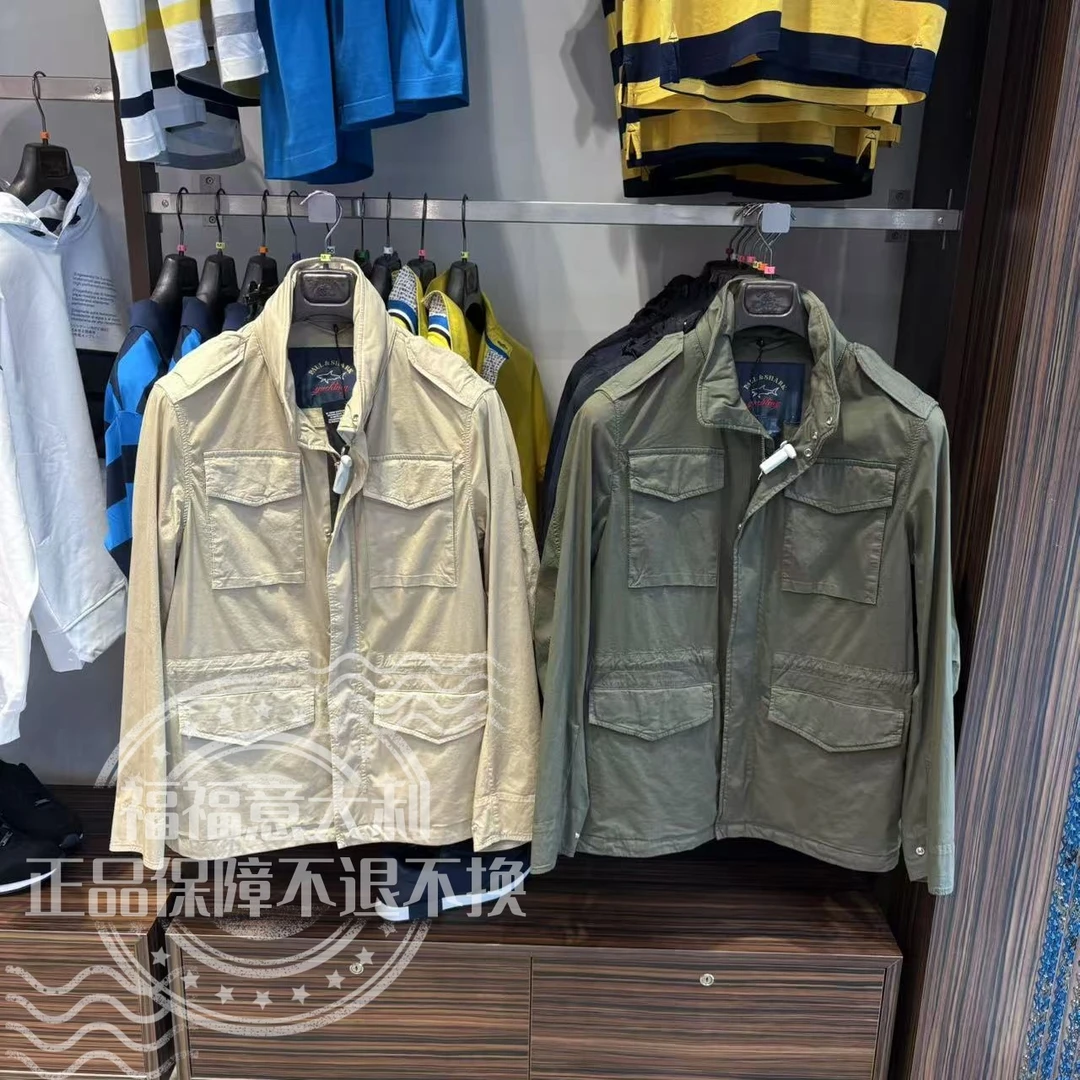 福福意大利 不退换 保鲨 男款中长款工装大衣外套