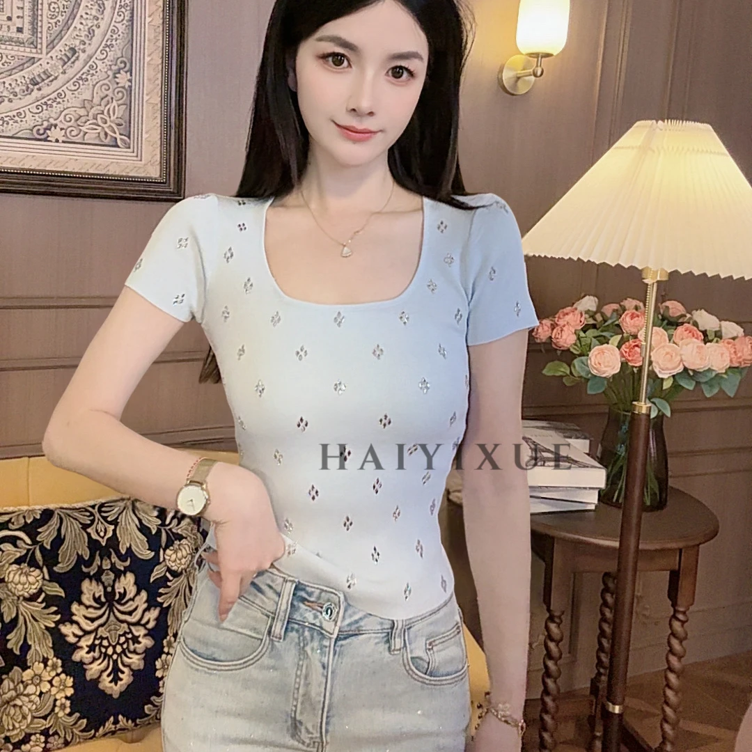 【海哥】精致夏季U型领百搭透气上衣