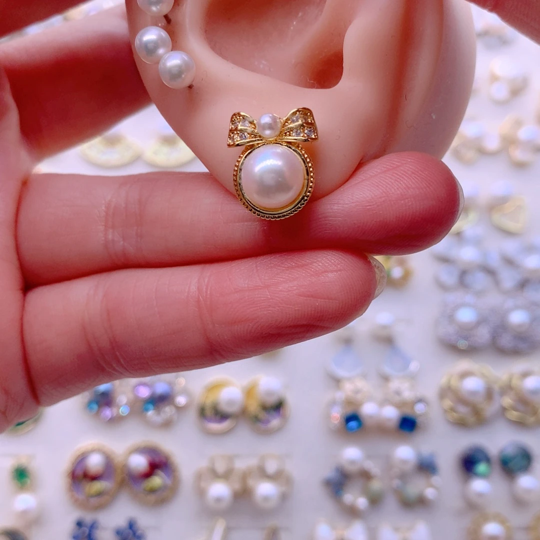 耳饰合金淡水珍珠