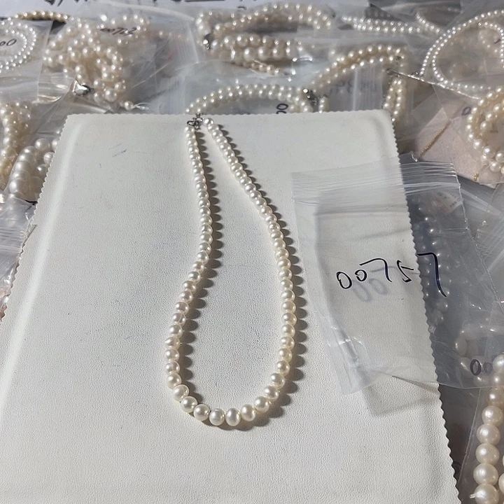 淡水珍珠颈饰银S925镶嵌00757