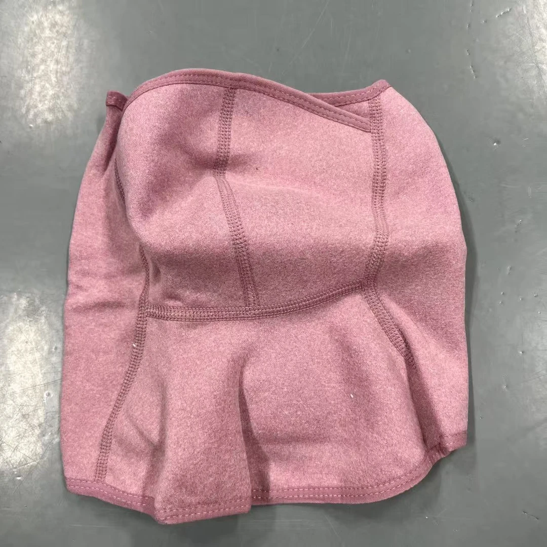 粉色宝宝绒超细超暖护脸面罩保暖罩发二