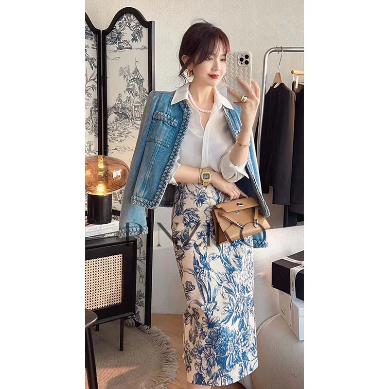 【年终宠粉大促】【PINZIKO】布莱顿~复古简约编织牛仔短外套 TJA009