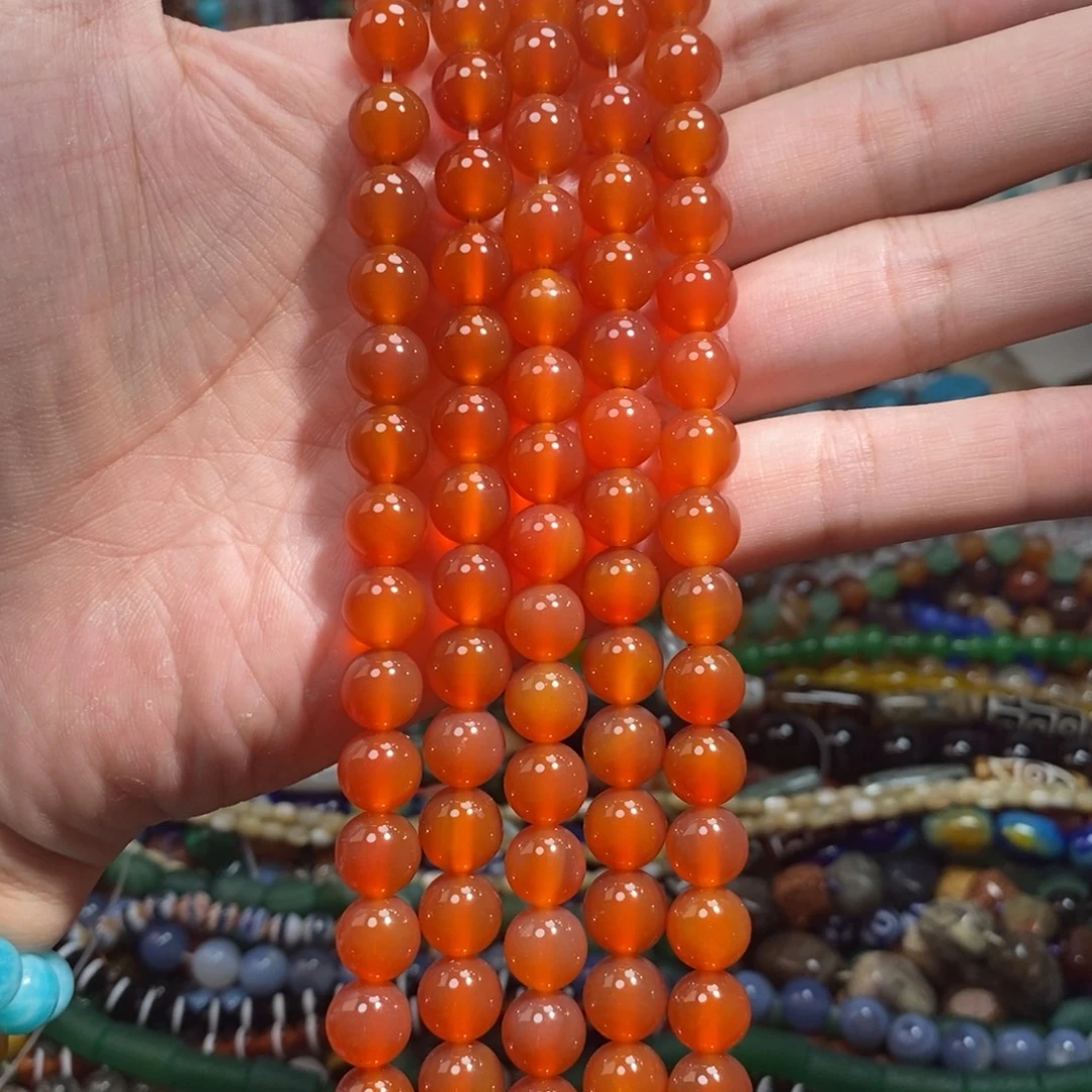 未镶嵌，红玛瑙10mm，石英质玉