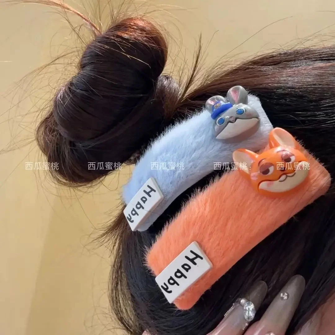 疯狂动物城尼克朱迪少女学生可爱少女心碎发刘海bb夹发卡卡通发夹