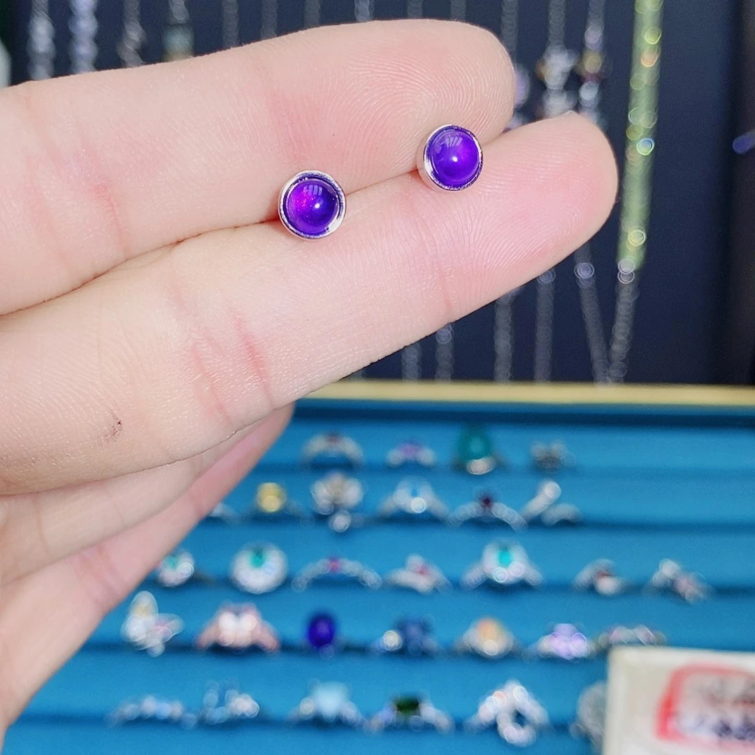 紫晶珠宝半成品银S925镶嵌