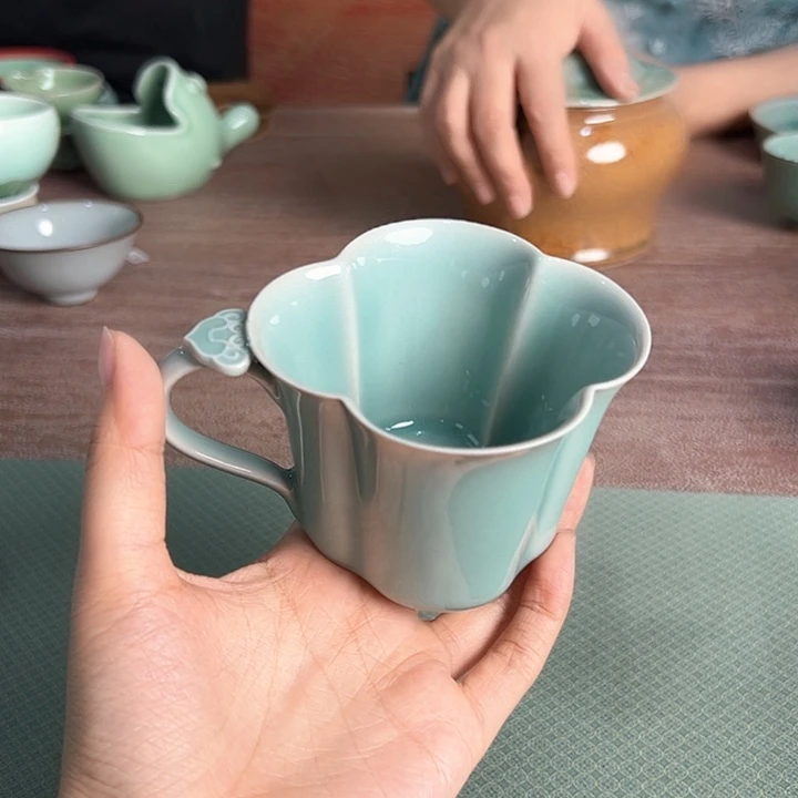 龙泉云间青瓷小米茶器