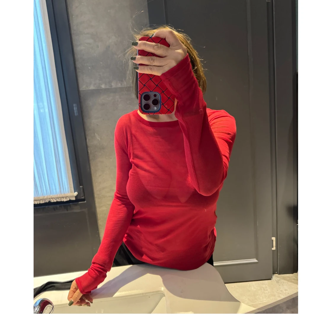 COCOLINDA  |‘欧美风情’ 100%棉‘超薄微透’六色长袖T恤T3306