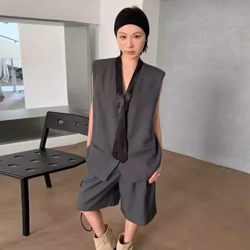 新款马甲夏天御姐气质气质时尚显瘦西装西装套装女装套装