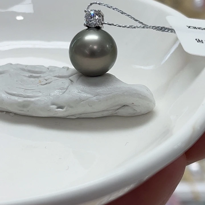 海水珍珠银S925镶嵌颈饰大溪地 11-12mm 51号