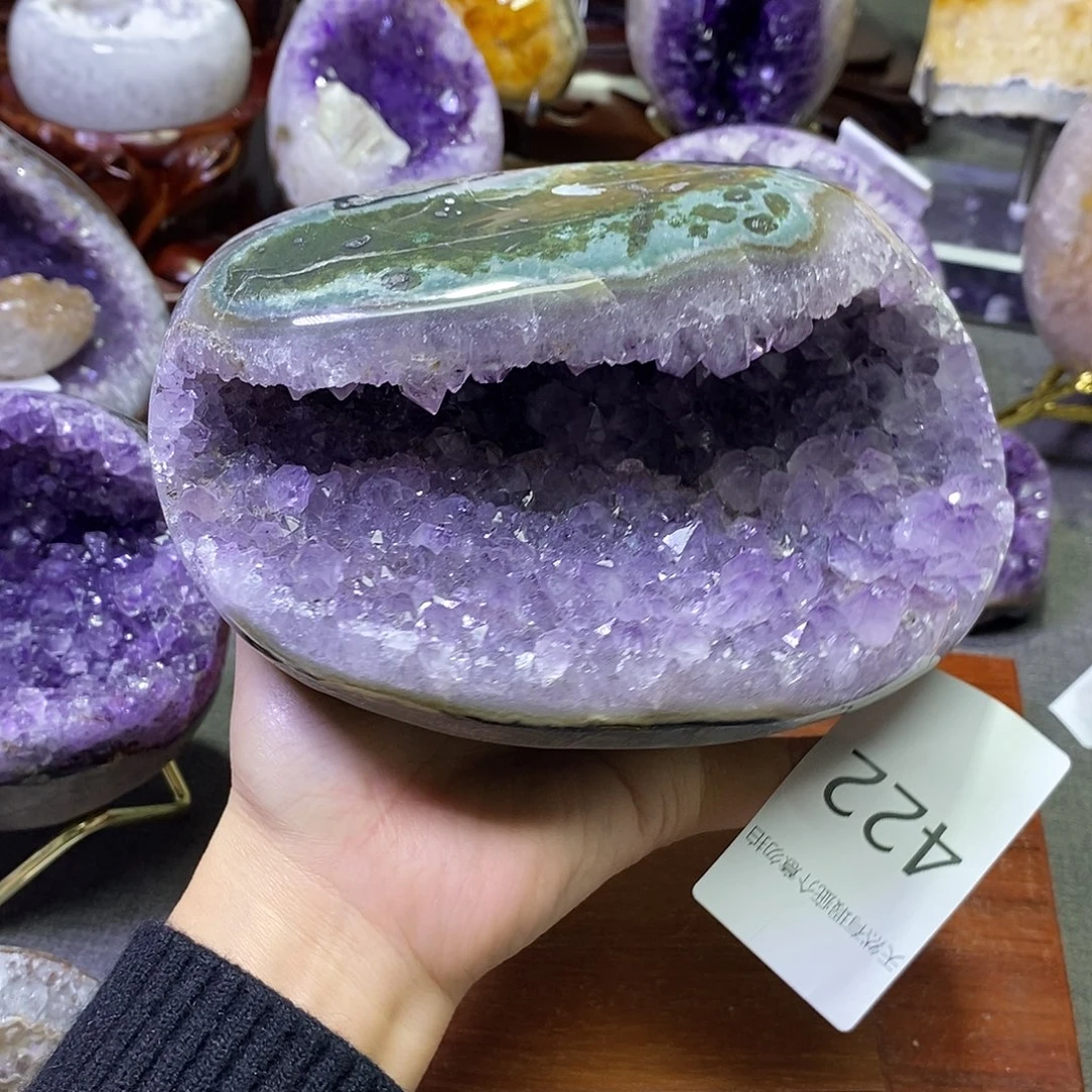 未镶嵌紫晶珠宝半成品