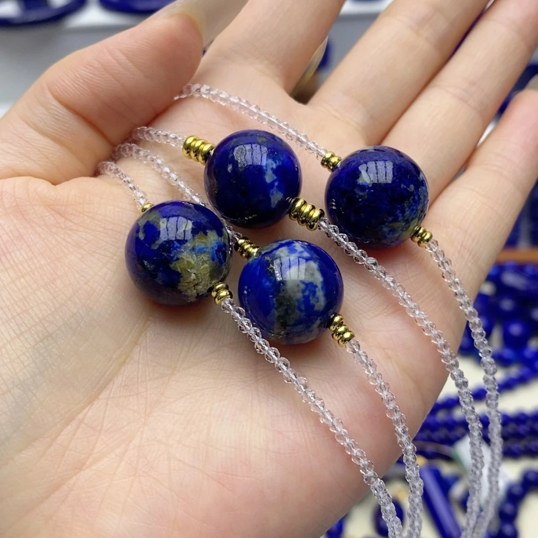 青金石未镶嵌颈饰