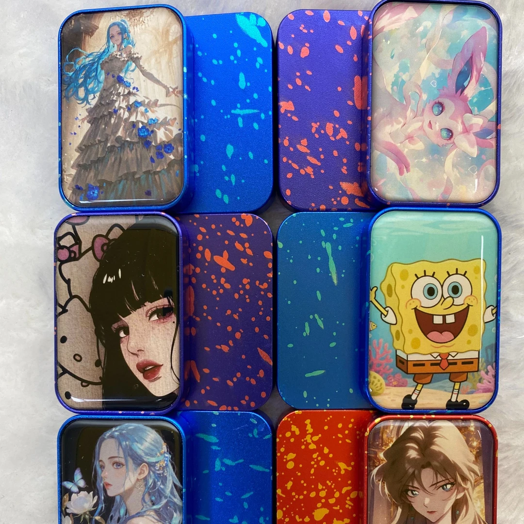 【咒谷潮玩】炫彩泼墨款 EDC无限位推牌 解压玩具 指尖解压推牌玩具