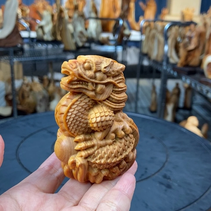 柏木（崖柏）手把件龙