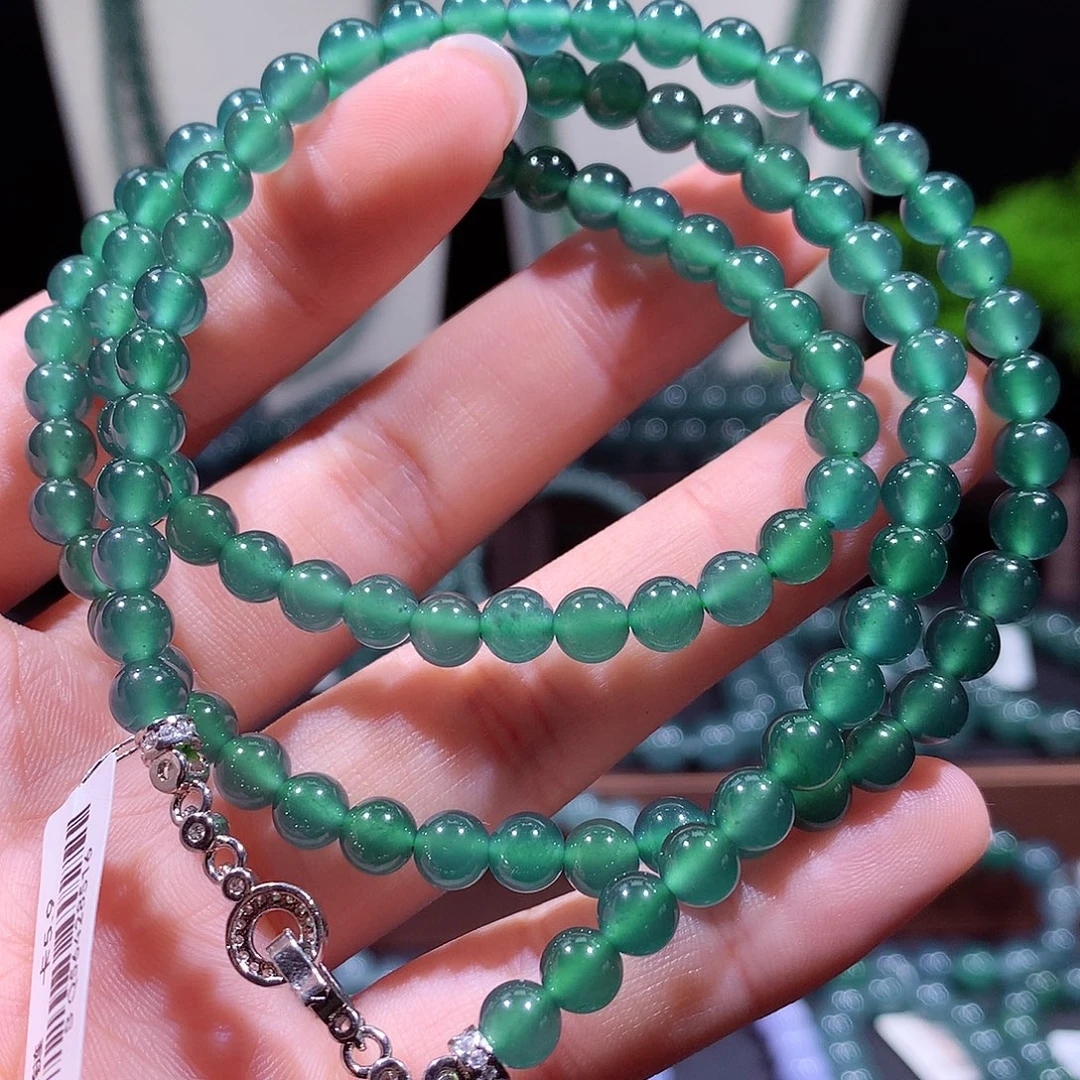 翡翠未镶嵌手链天然a货翡翠项链6