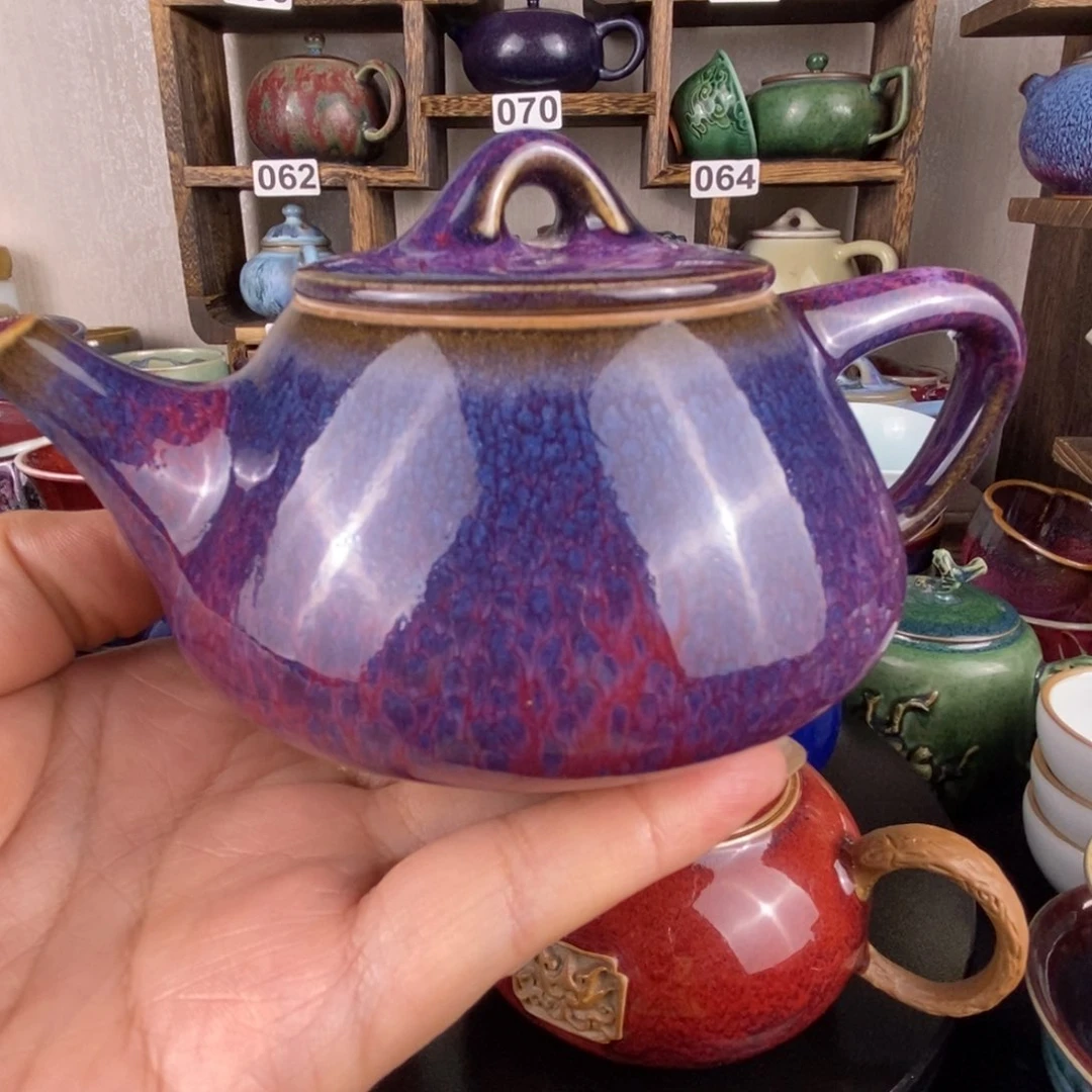 乾***坤茶盏中国神后钧瓷茶具处理