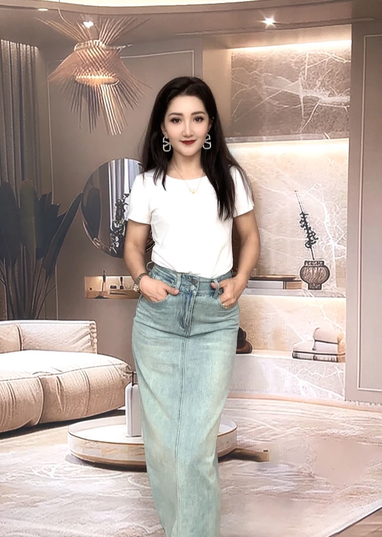 夏季百搭牛仔半裙