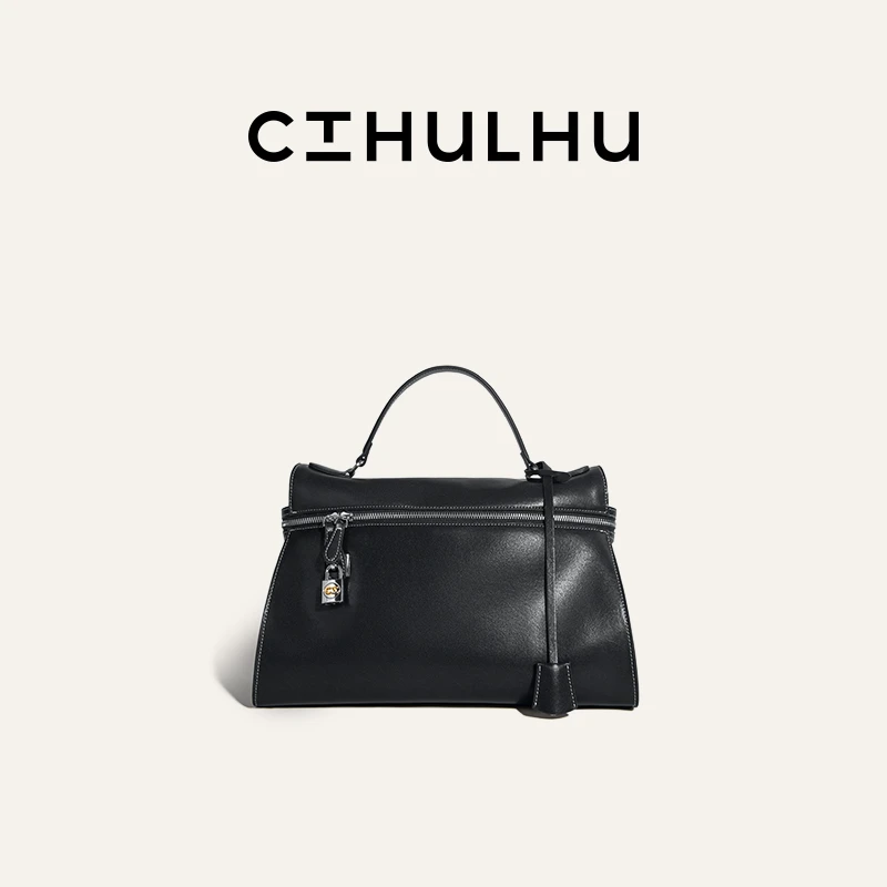 CTHULHU【大号Lock吊牌盒子包】CT408B144韩国小众品牌通勤包包HH